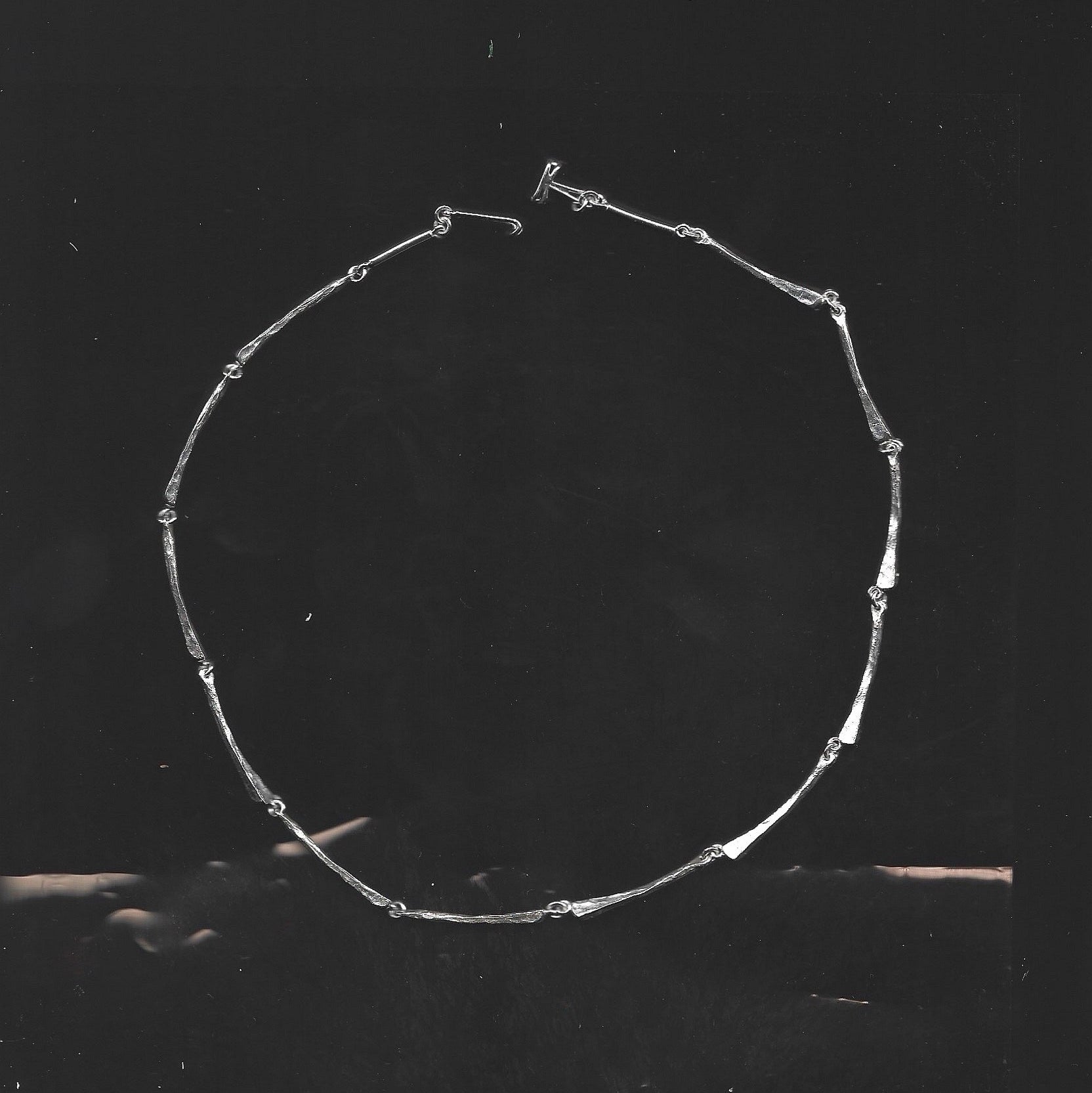 Necklace on a black background