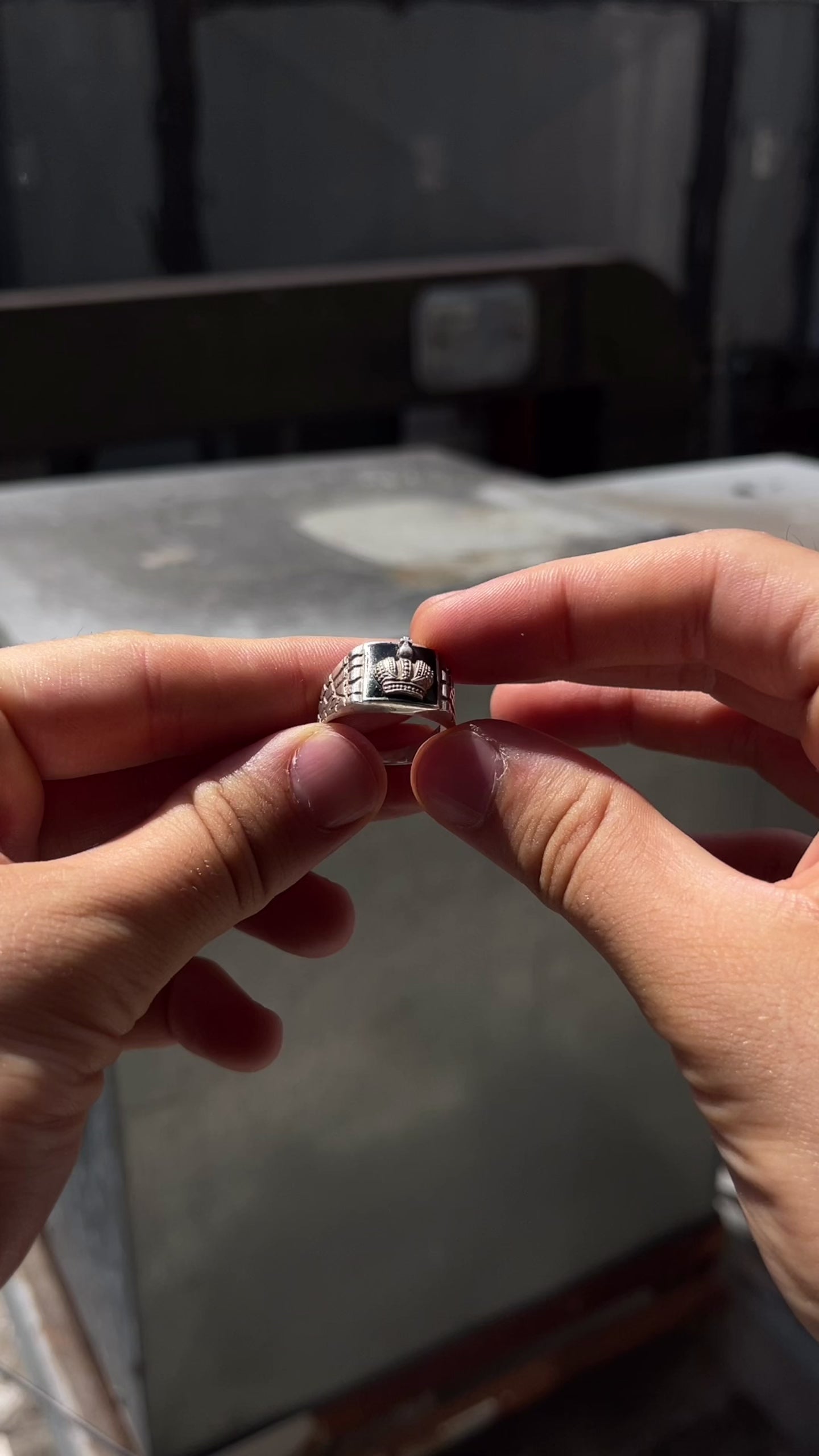 Crown ring sterling silver 